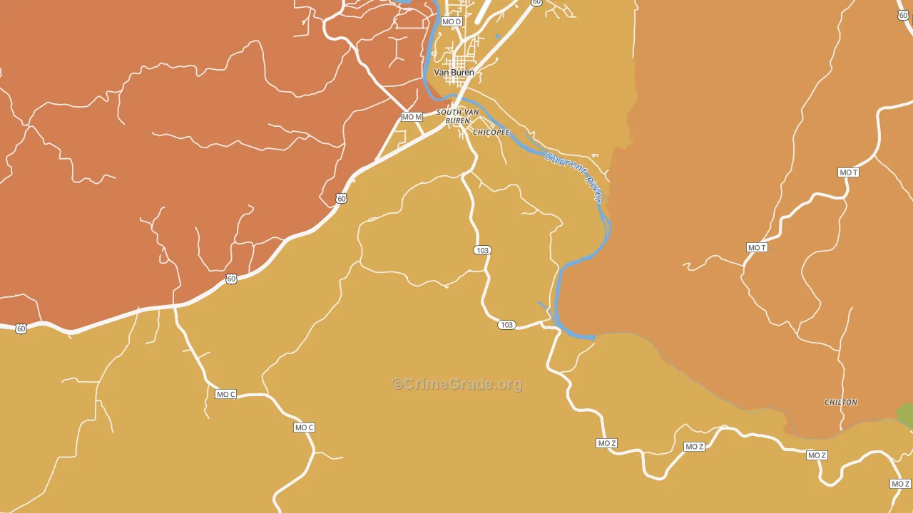 Garwood, MO Map of Murder Rates
