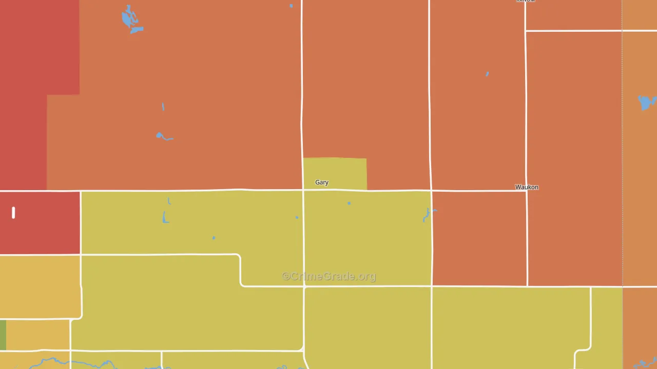 Gary, MN Map of Murder Rates