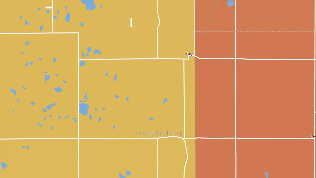Gary, SD Map of Murder Rates
