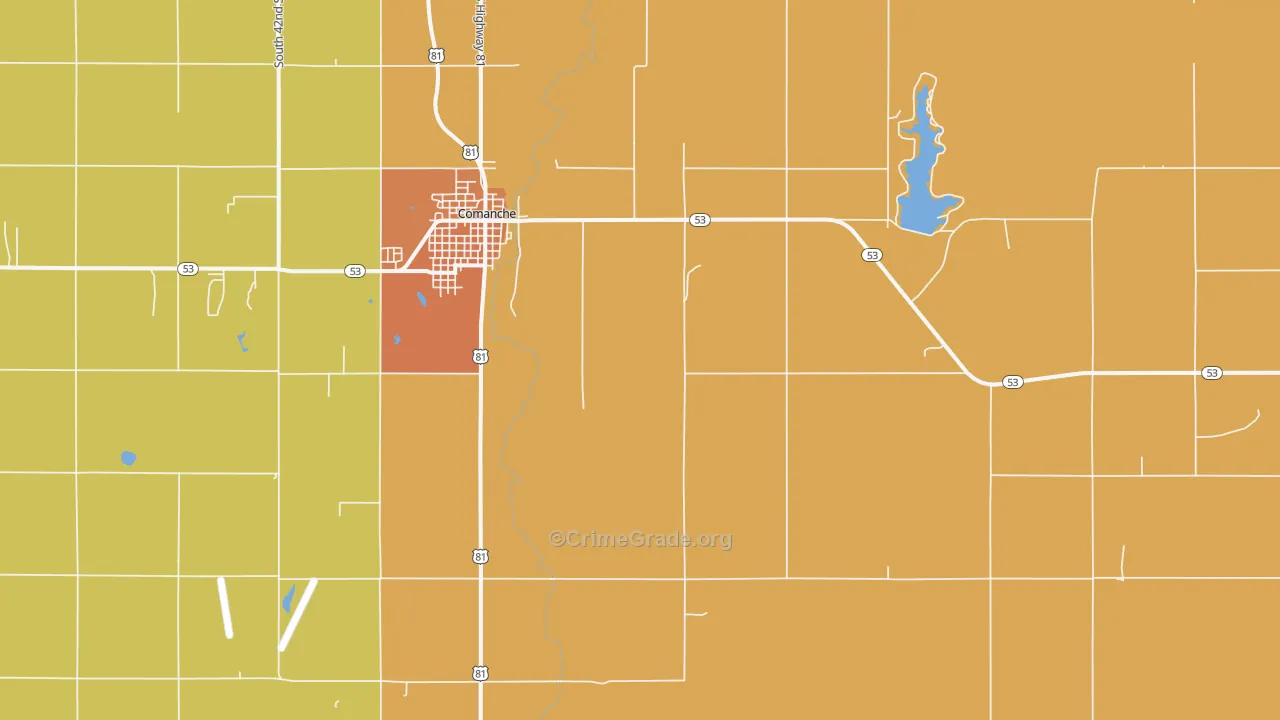 Gas City, OK Map of Murder Rates