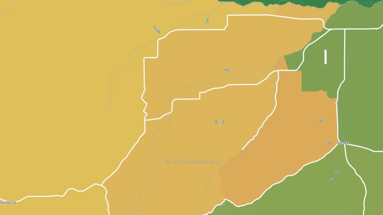 Gas Point, CA Map of Murder Rates