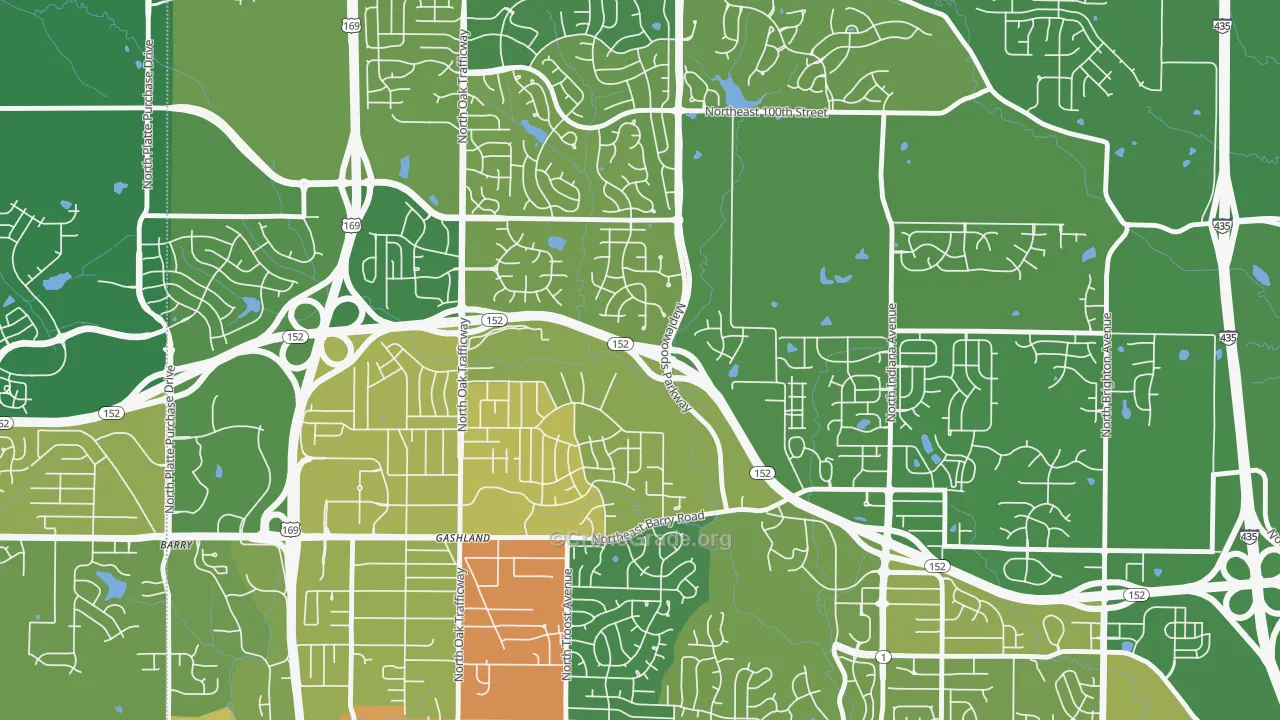 Gashland, Kansas City, MO Map of Murder Rates