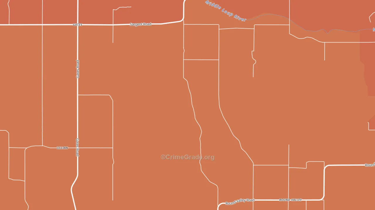 Gates, NE Map of Murder Rates
