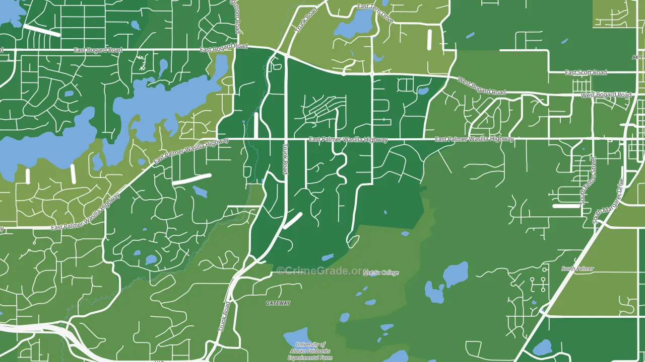 Gateway, AK Map of Murder Rates