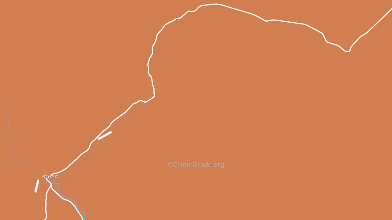 Gateway, CO Map of Murder Rates