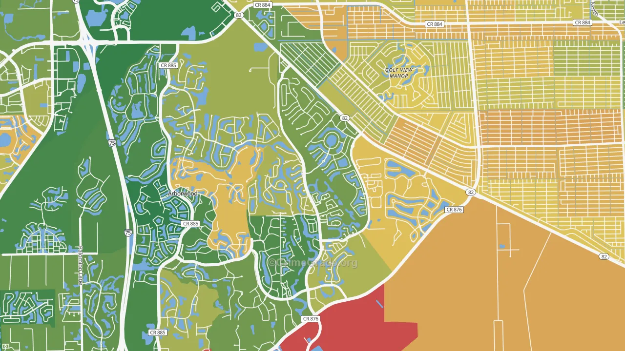 Gateway, FL Map of Murder Rates