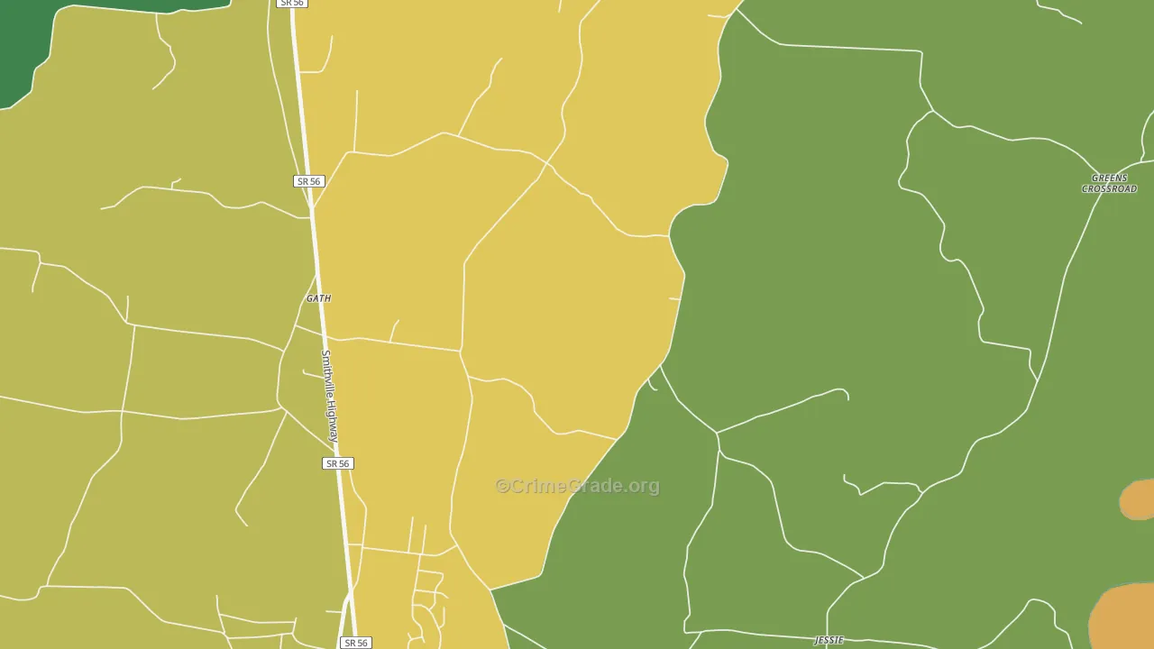 Gath, TN Map of Murder Rates