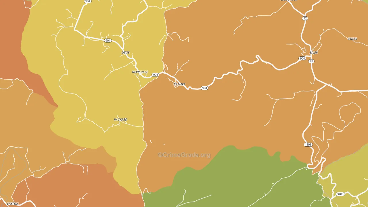 Gatliff, KY Map of Murder Rates