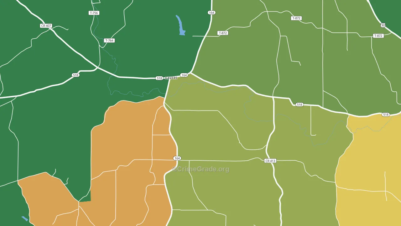 Gavers, OH Map of Murder Rates