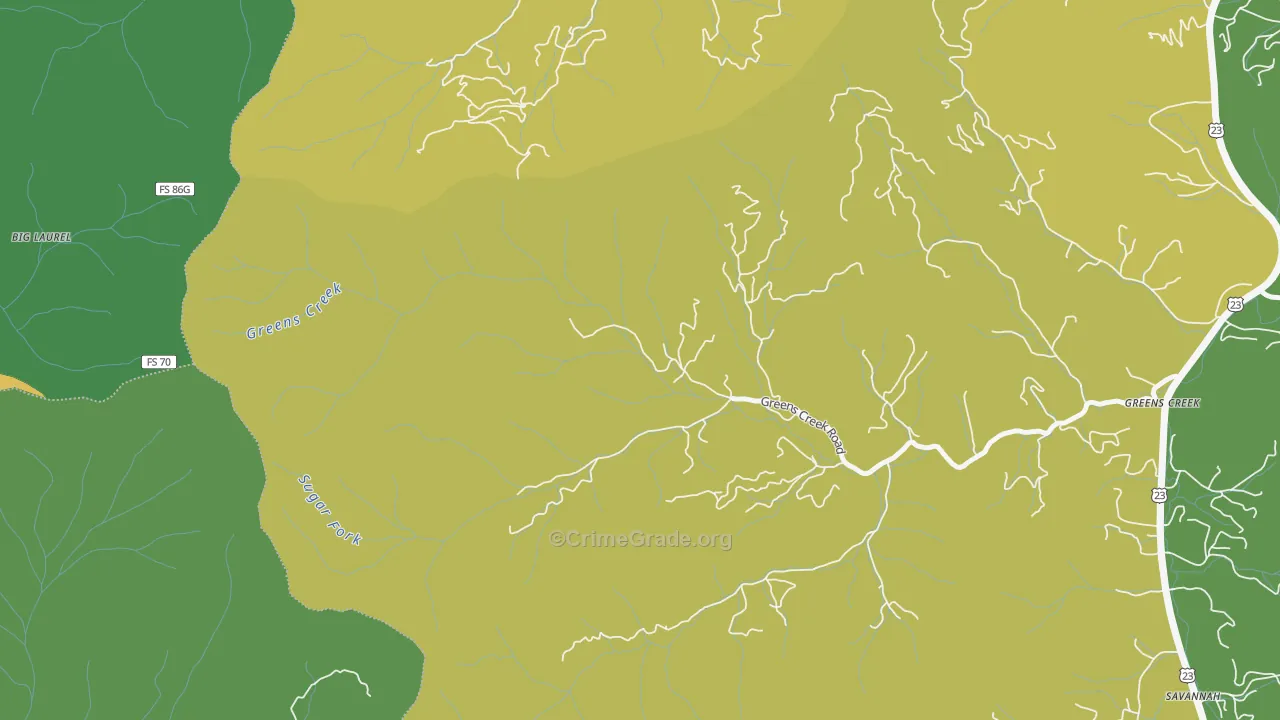 Gay, NC Map of Murder Rates