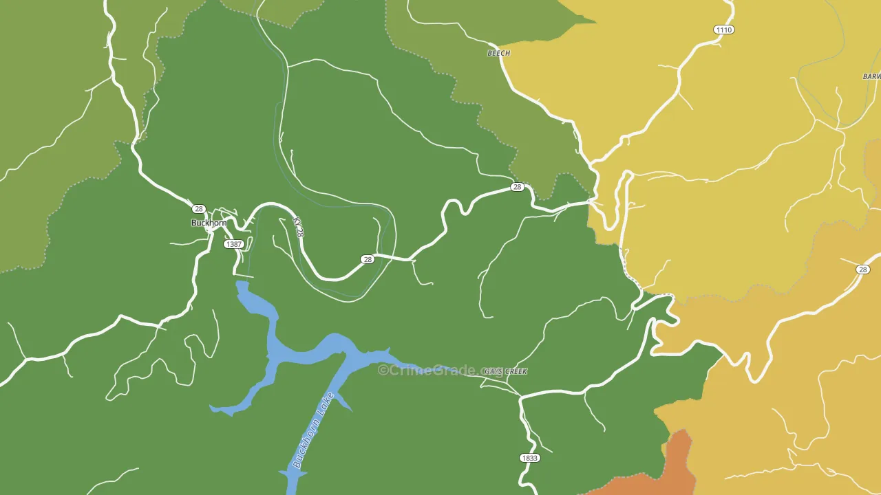 Gays Creek, KY Map of Murder Rates