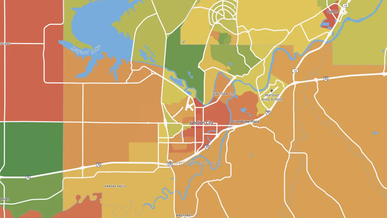Geary County, KS Map of Murder Rates