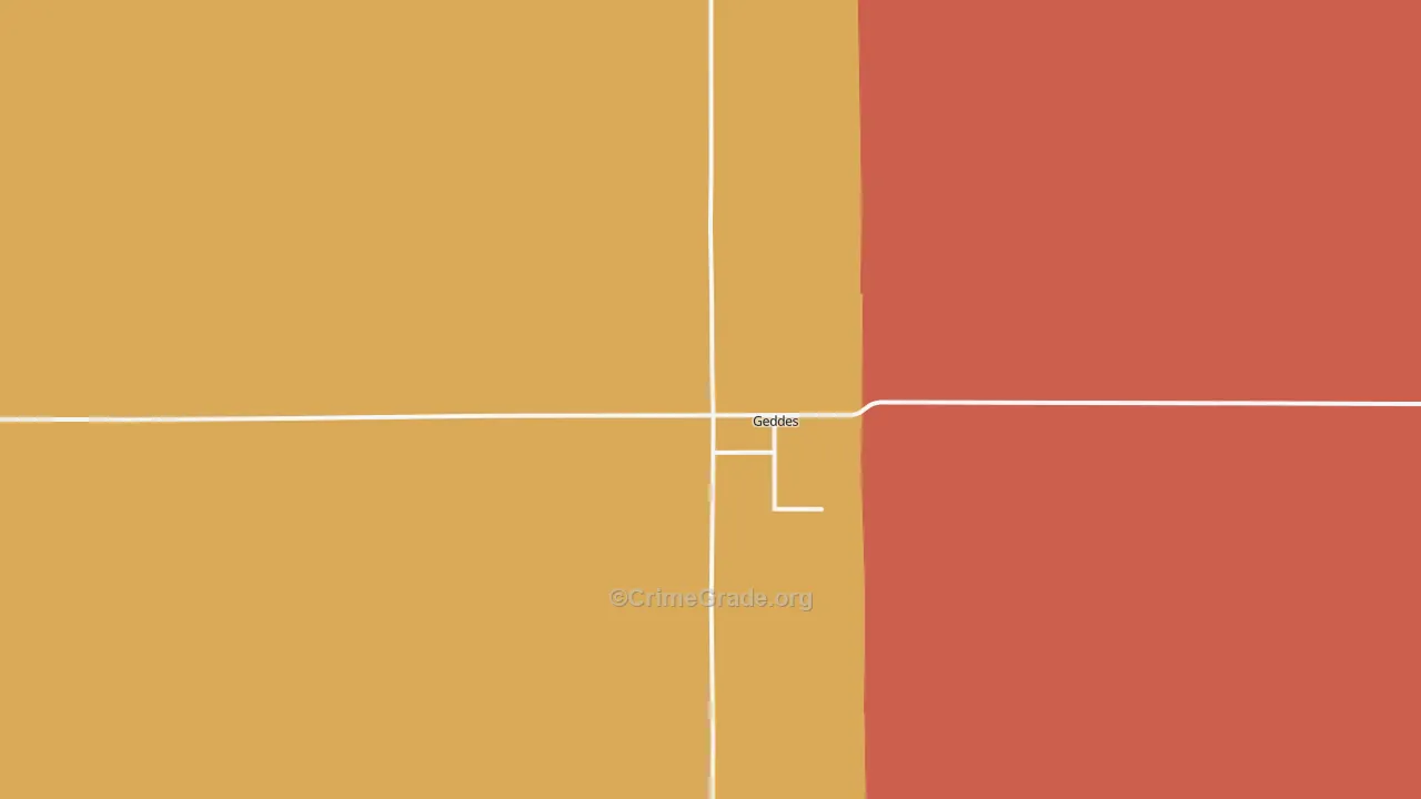 Geddes, SD Map of Murder Rates