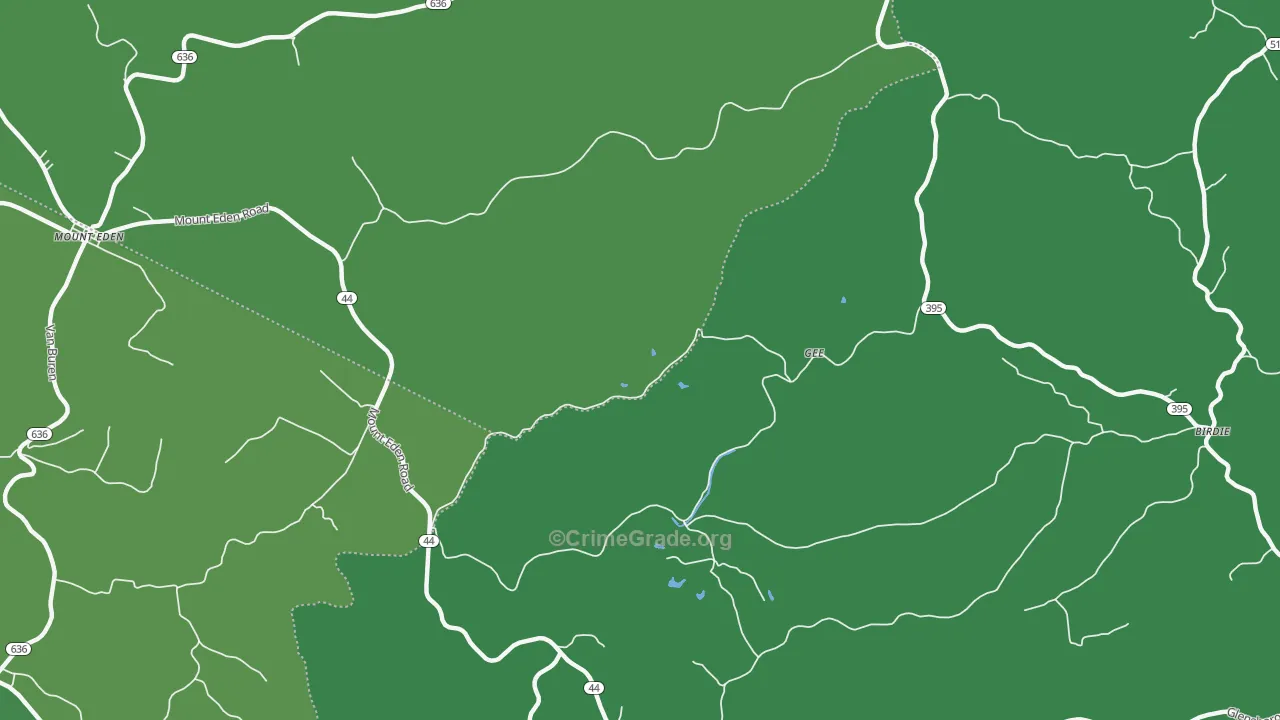 Gee, KY Map of Murder Rates