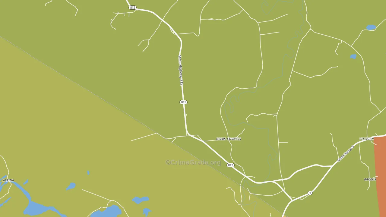 Geers Corners, NY Map of Murder Rates