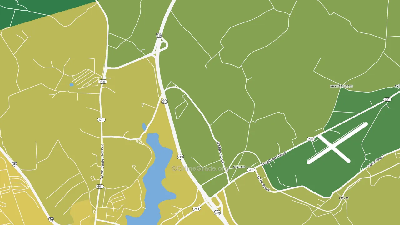Geiger, PA Map of Murder Rates