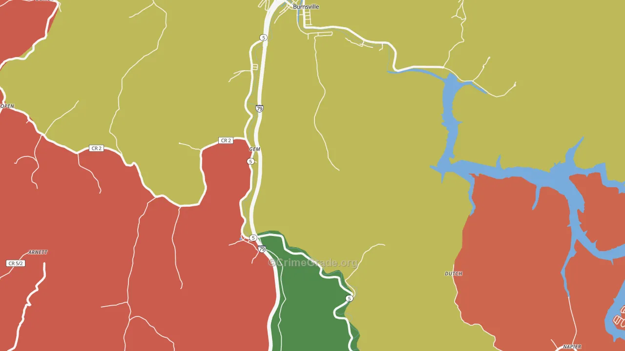 Gem, WV Map of Murder Rates