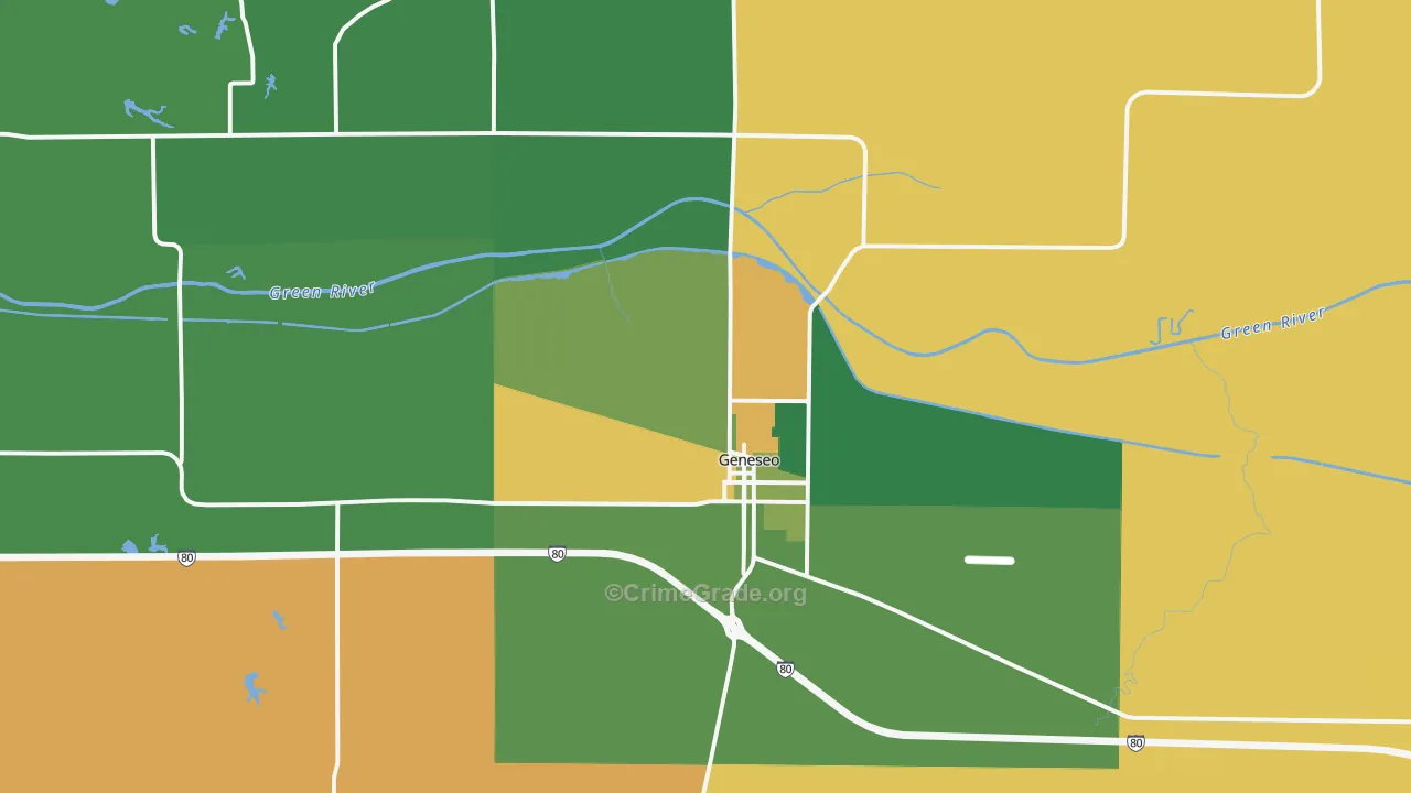 Geneseo, IL Map of Murder Rates