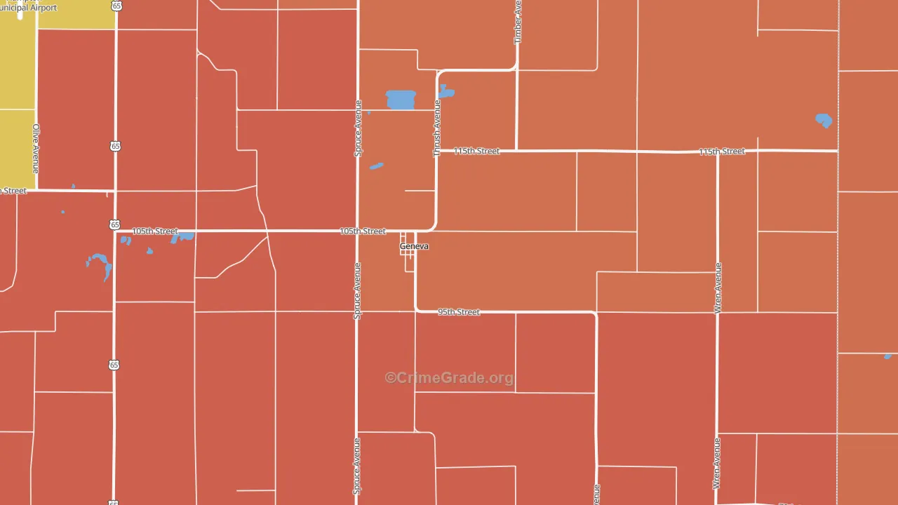 Geneva, IA Map of Murder Rates
