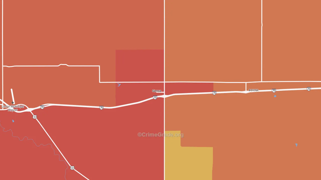 Genoa, CO Map of Murder Rates