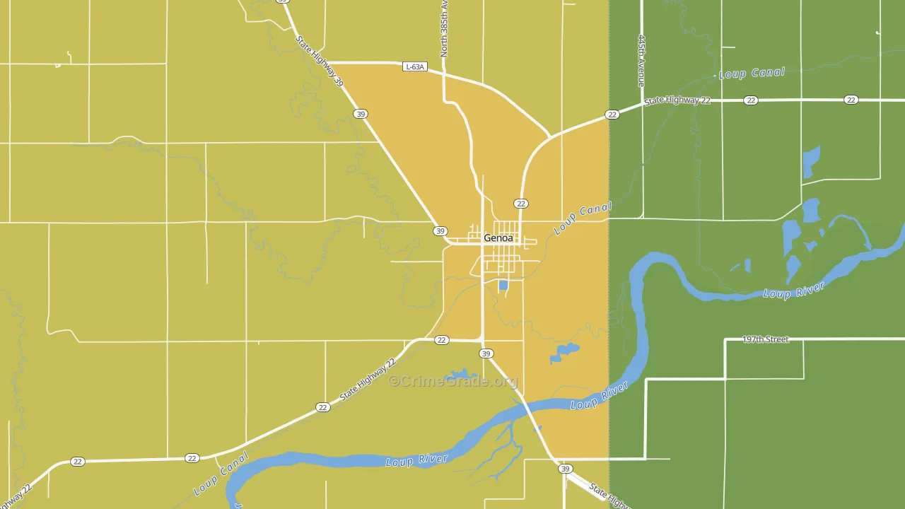 Genoa, NE Map of Murder Rates