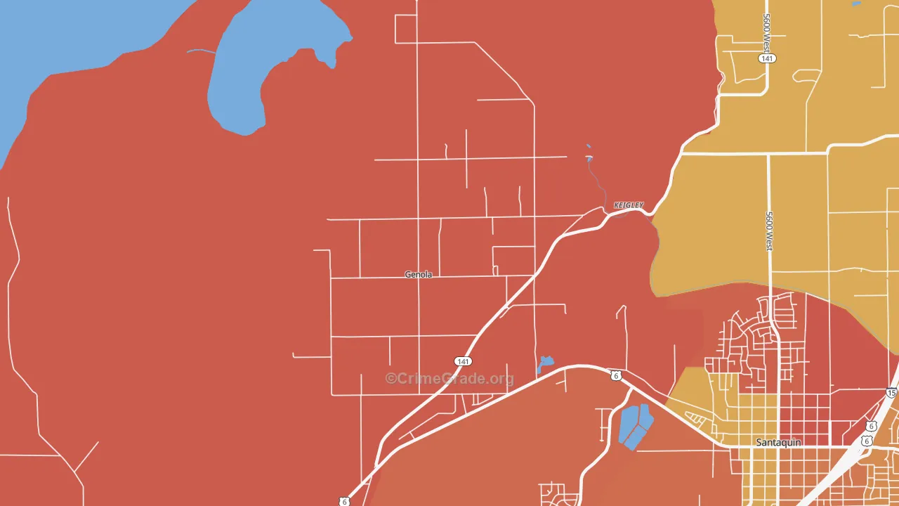 Genola, UT Map of Murder Rates