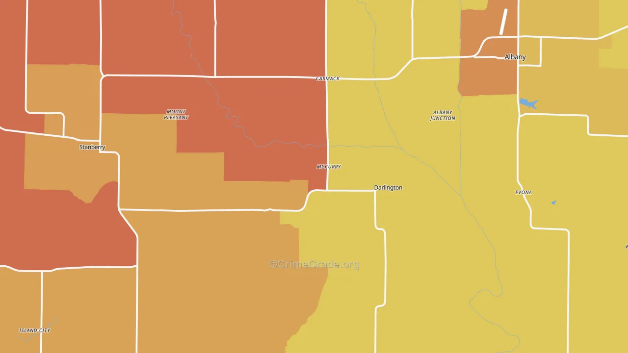 Gentry County, MO Map of Murder Rates