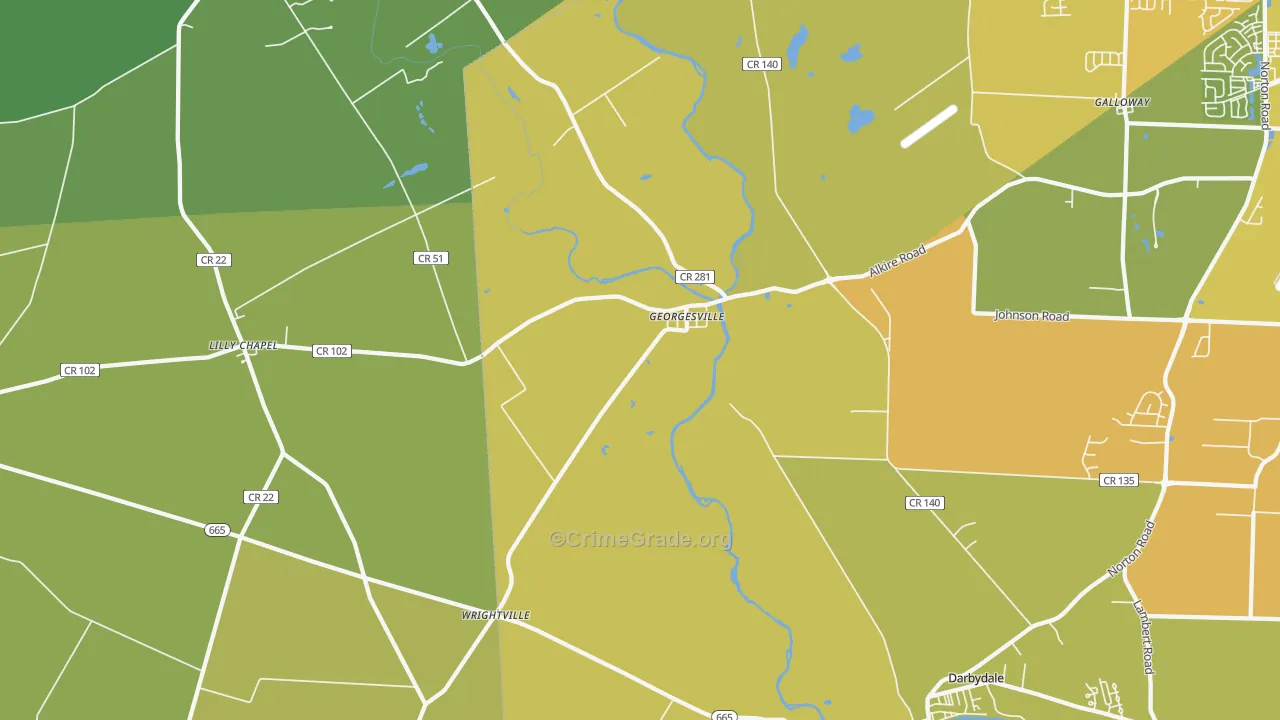Georgesville, OH Map of Murder Rates