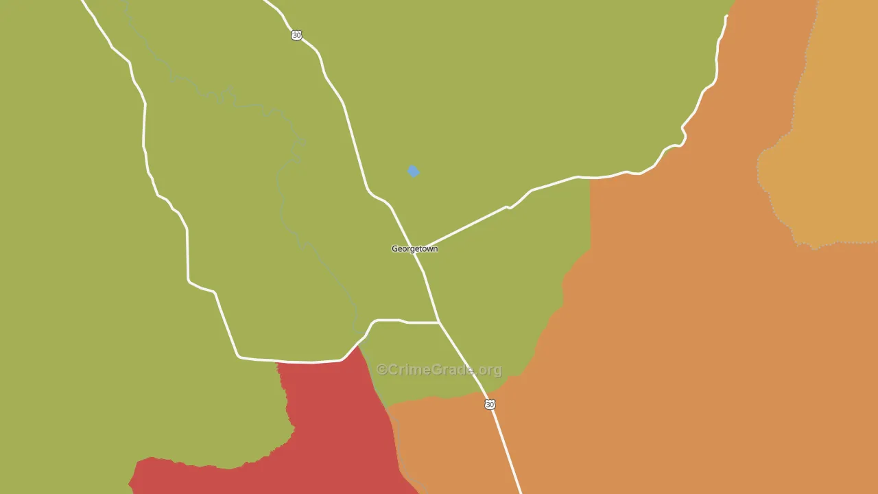Georgetown, ID Map of Murder Rates
