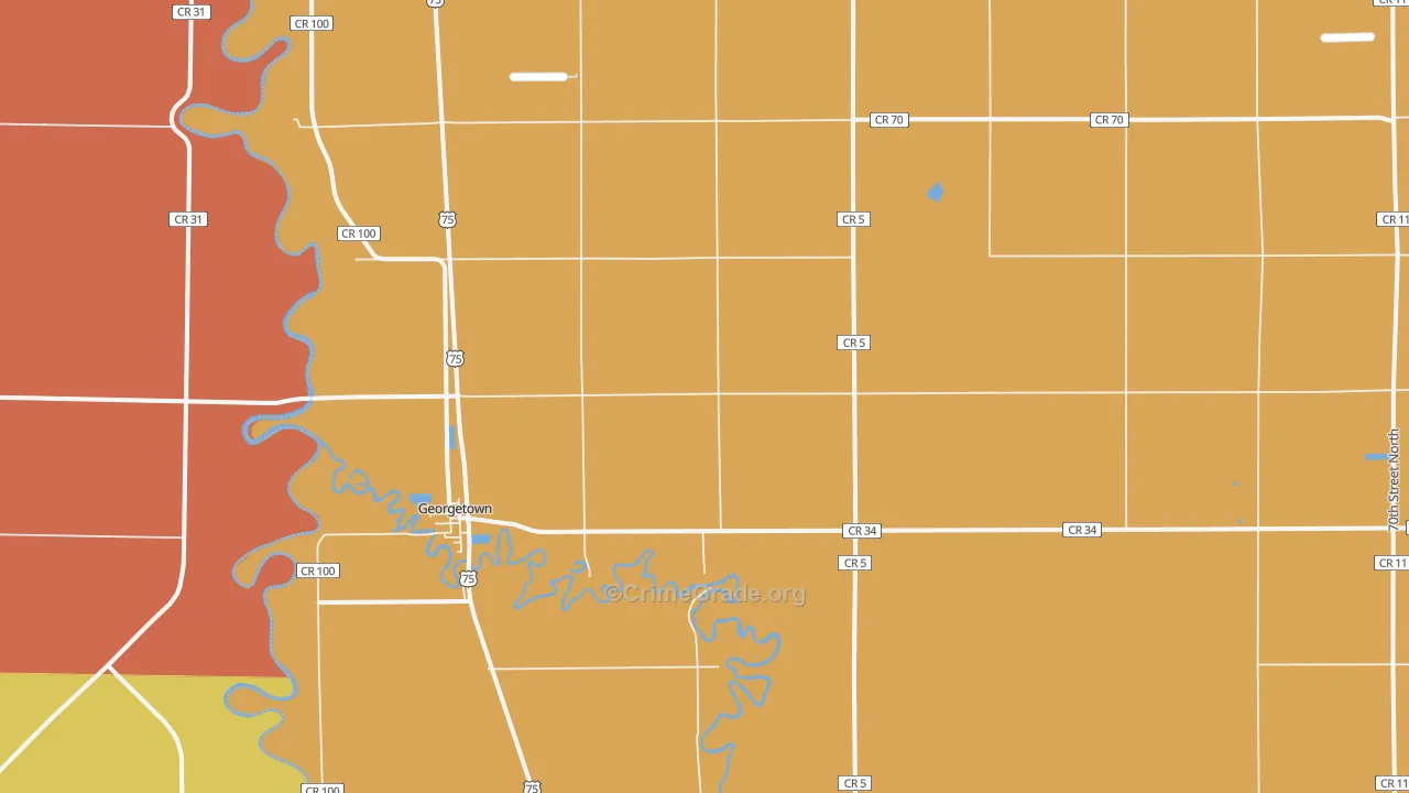 Georgetown, MN Map of Murder Rates
