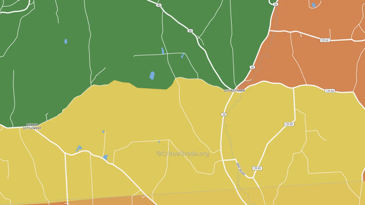 Georgetown, NY Map of Murder Rates
