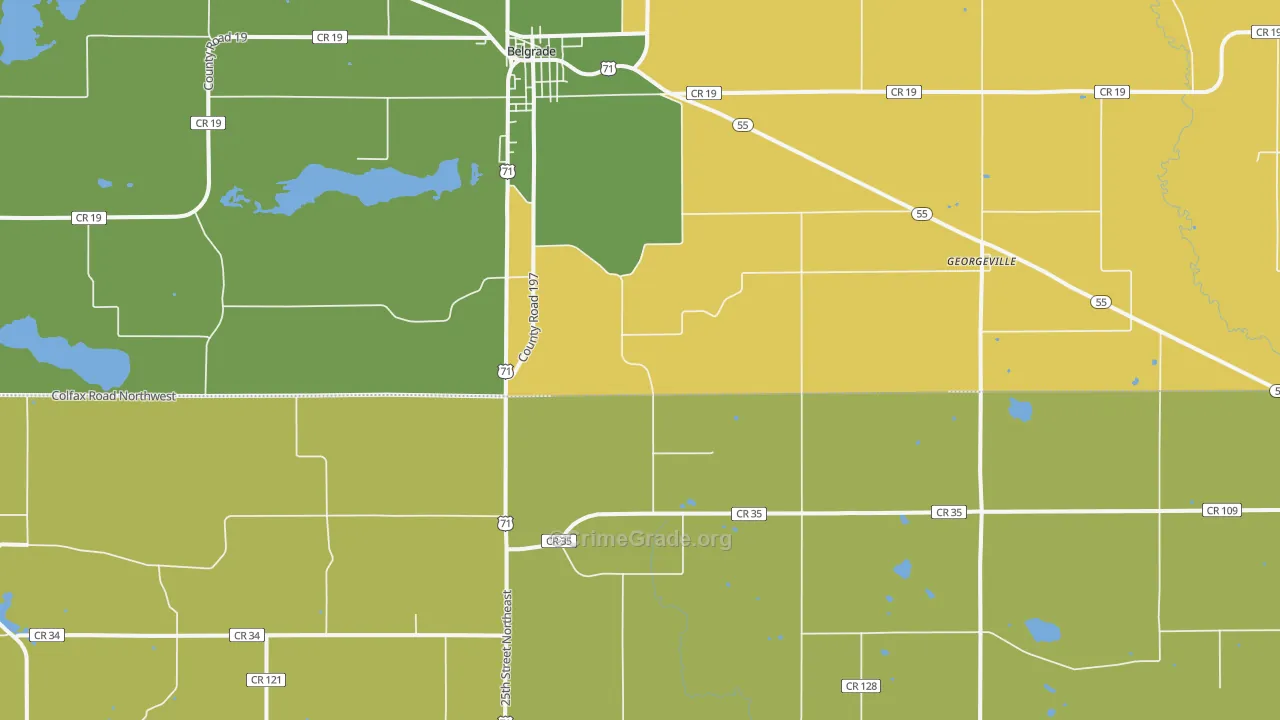 Georgeville, MN Map of Murder Rates