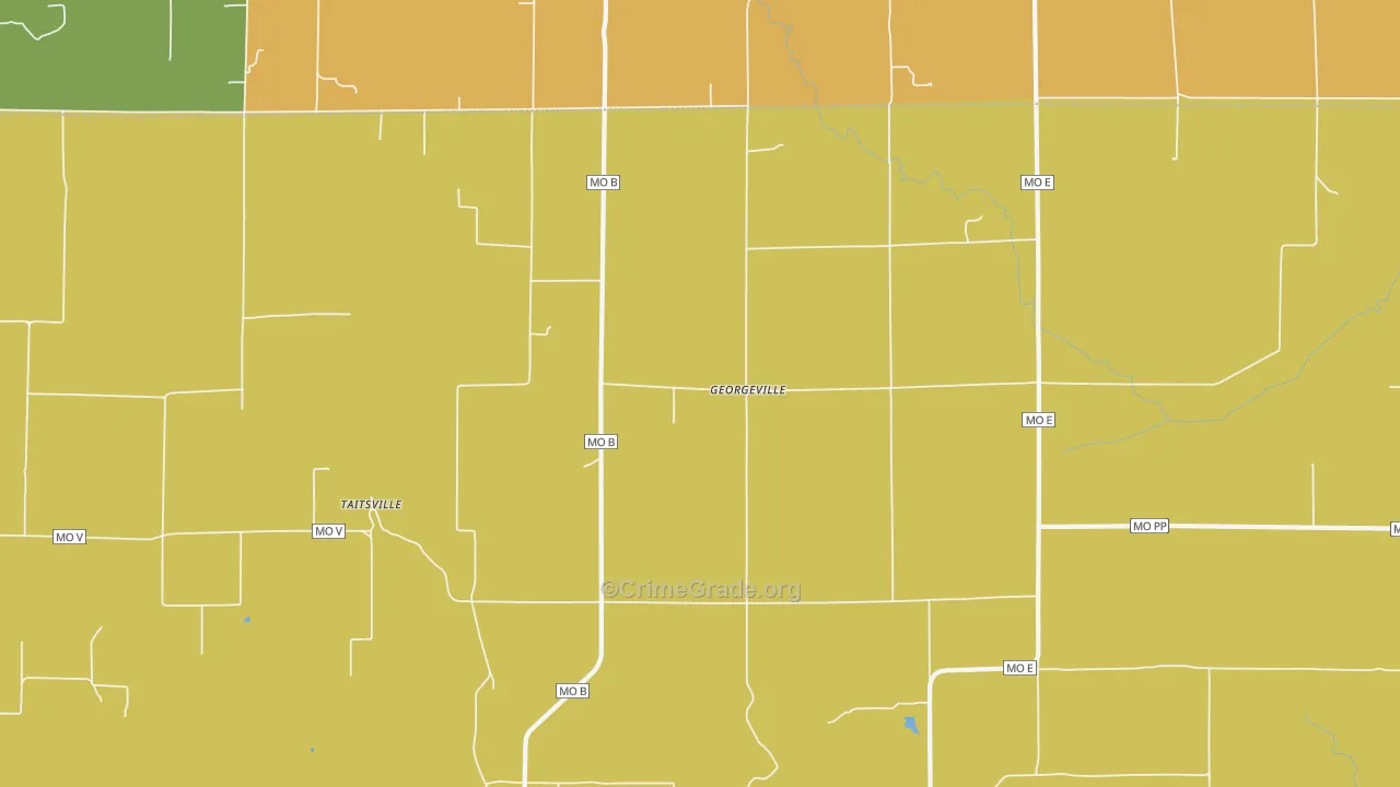 Georgeville, MO Map of Murder Rates