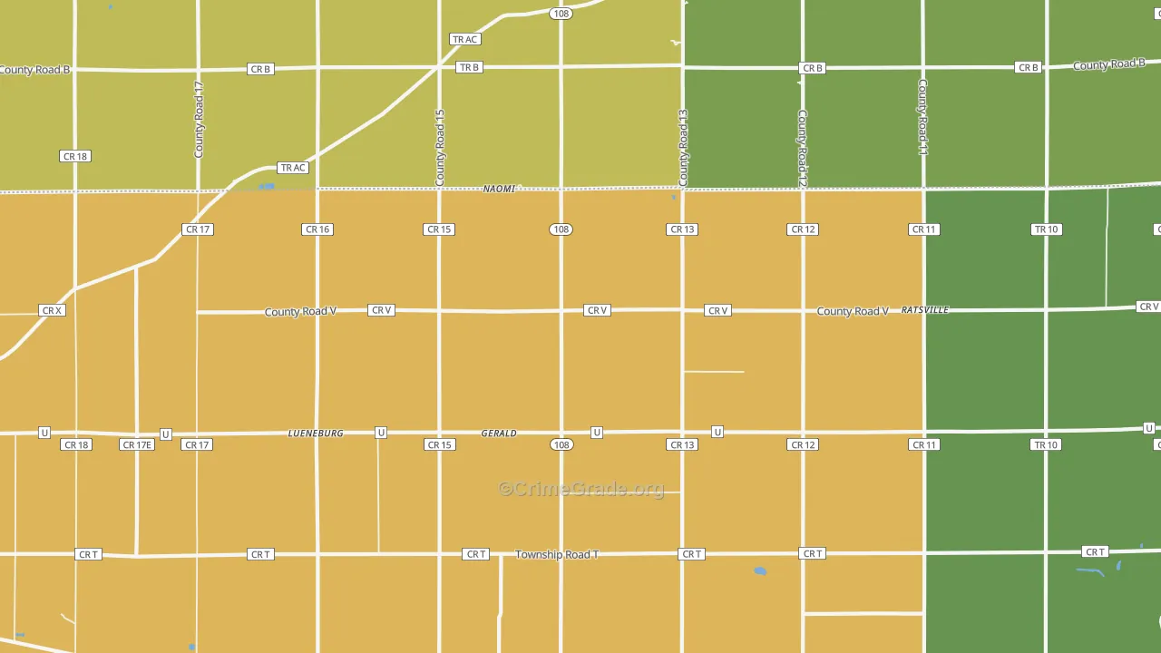 Gerald, OH Map of Murder Rates