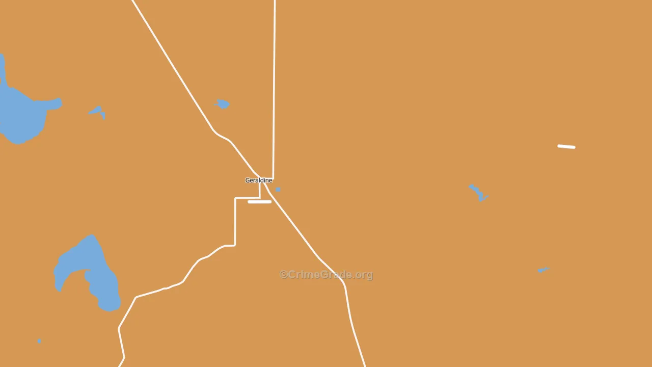 Geraldine, MT Map of Murder Rates