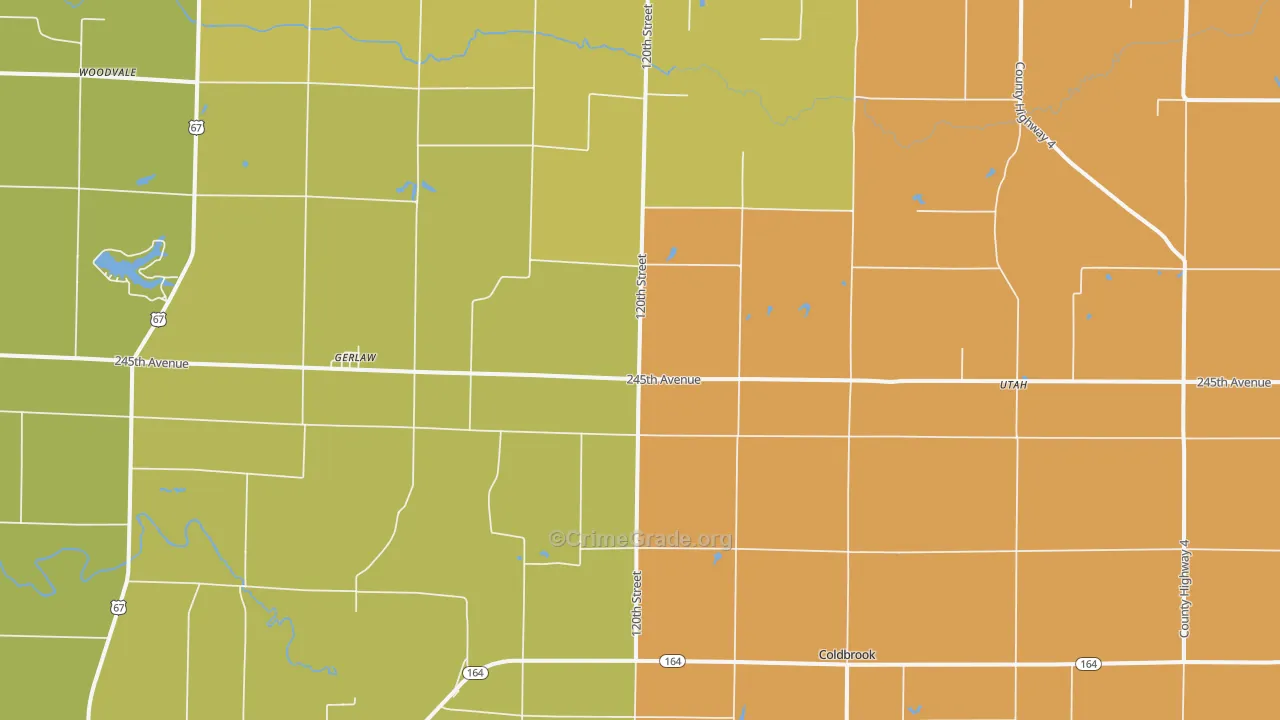 Gerlaw, IL Map of Murder Rates