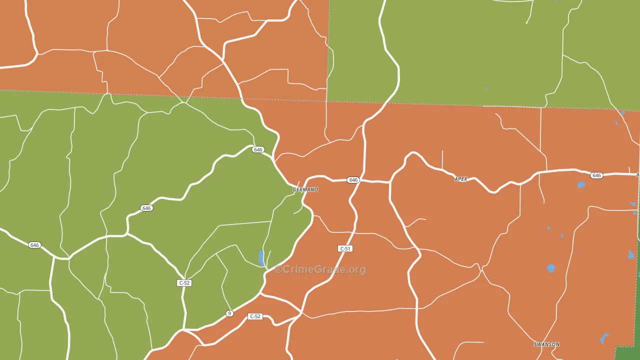 Germano, OH Map of Murder Rates
