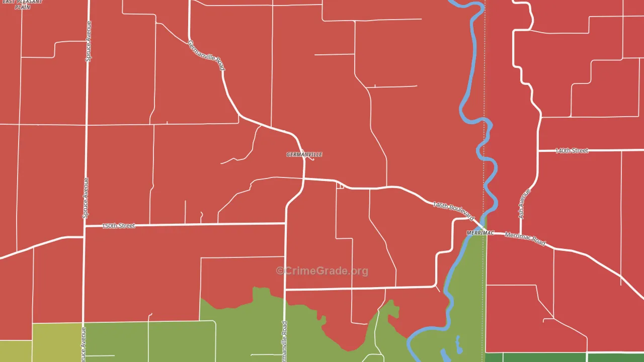Germanville, IA Map of Murder Rates