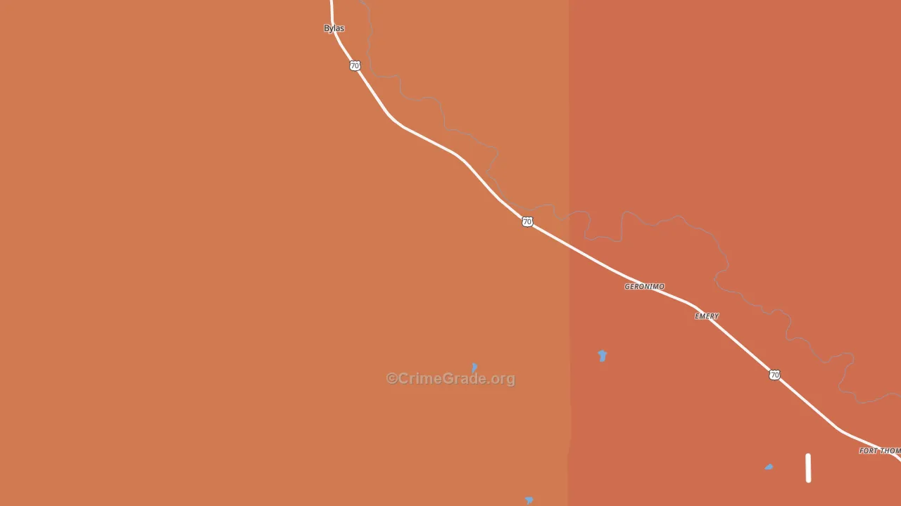 Geronimo, AZ Map of Murder Rates