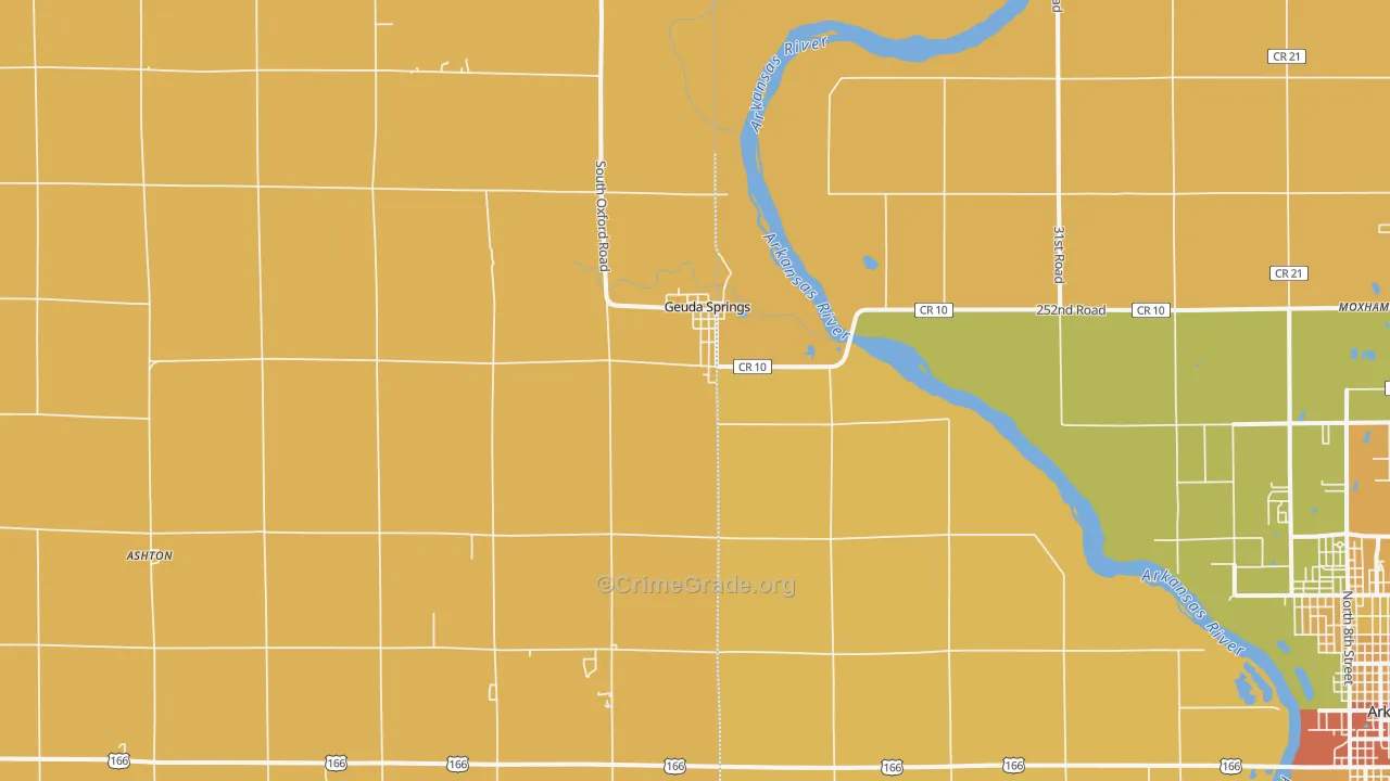 Geuda Springs, KS Map of Murder Rates