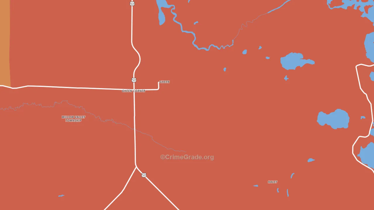 Gheen, MN Map of Murder Rates
