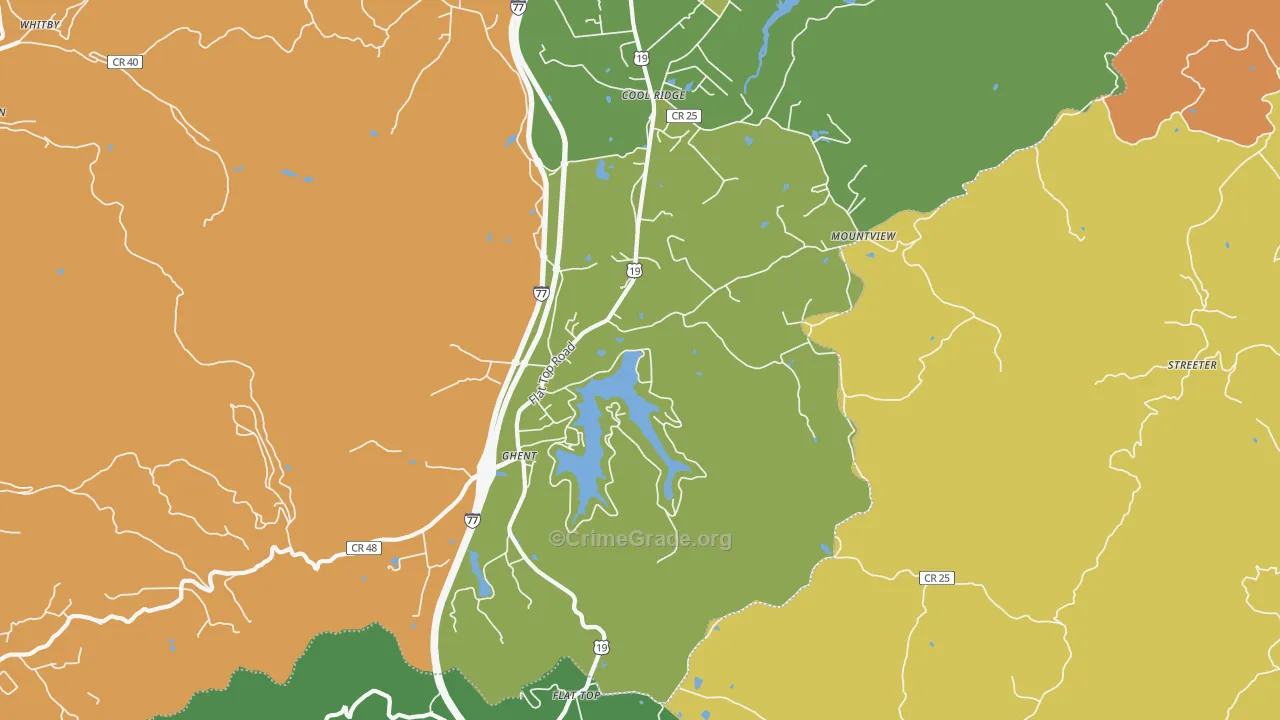 Ghent, WV Map of Murder Rates