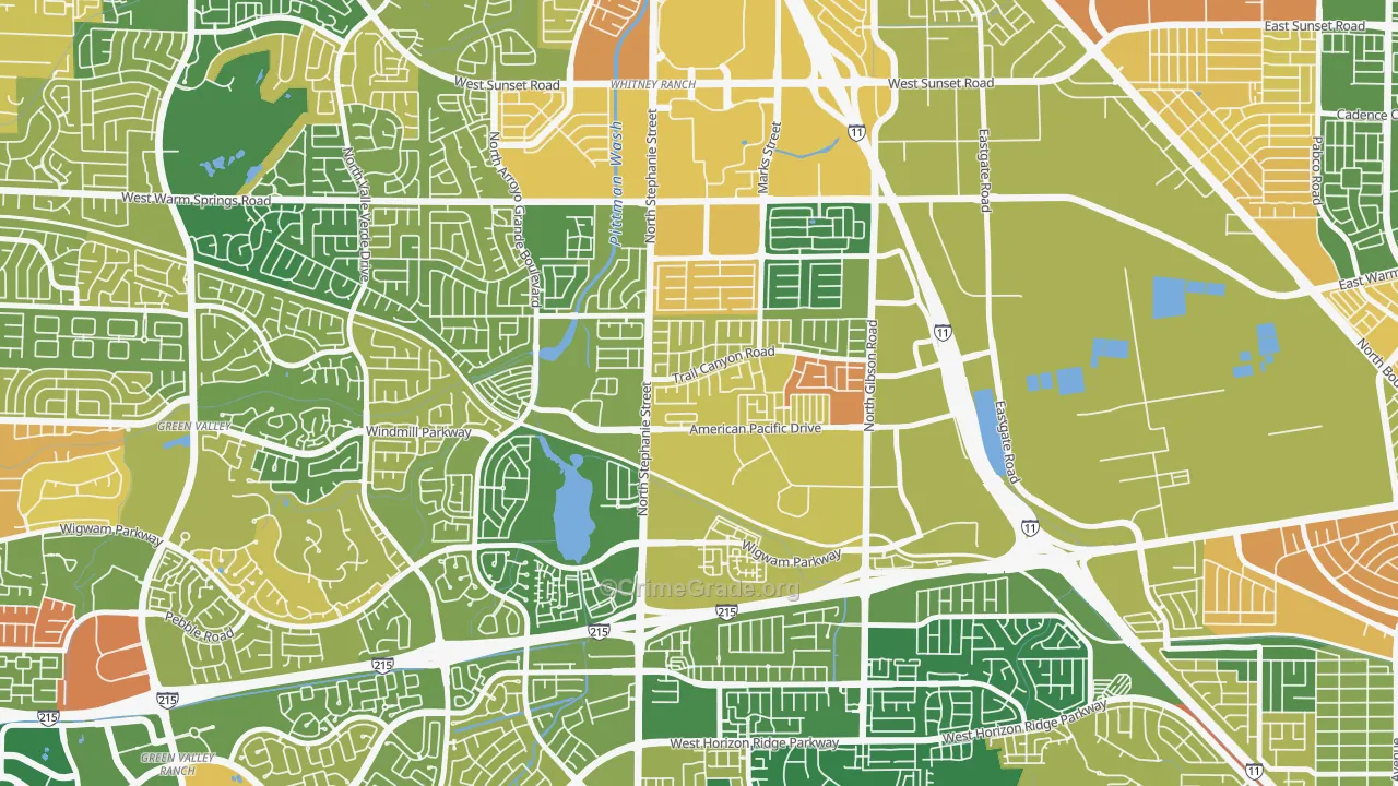 Gibson Springs, Henderson, NV Map of Murder Rates