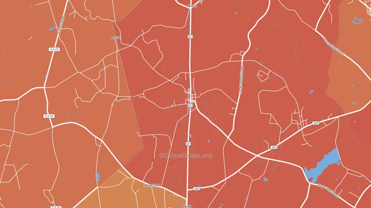 Gifford, SC Map of Murder Rates