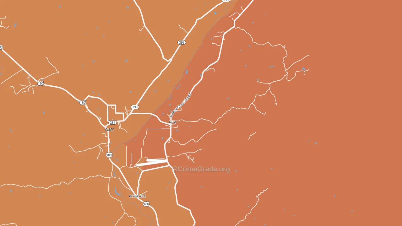 Gila, NM Map of Murder Rates