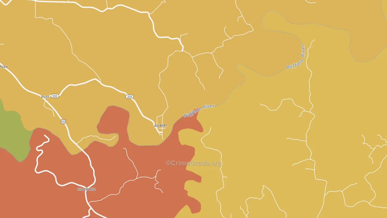 Gilbert, AR Map of Murder Rates