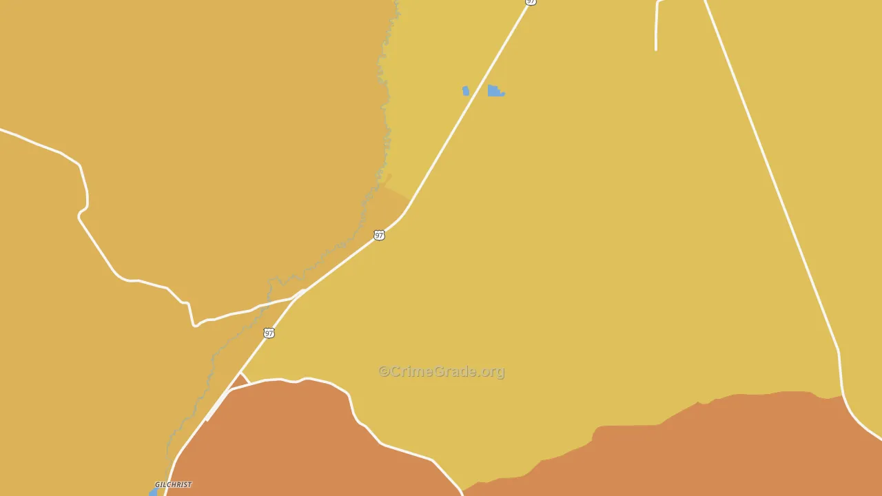 Gilchrist, OR Map of Murder Rates
