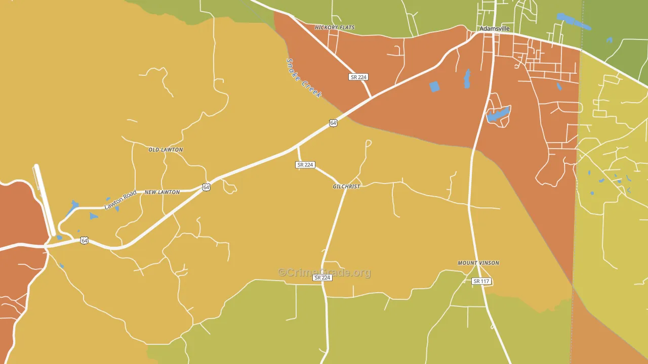 Gilchrist, TN Map of Murder Rates