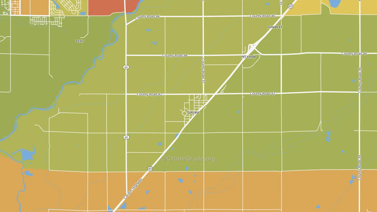 Gilcrest, CO Map of Murder Rates