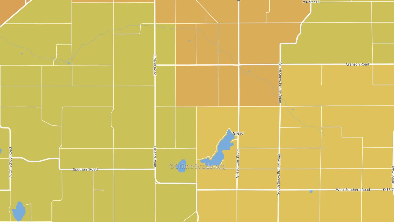 Gilead, MI Map of Murder Rates